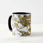 黒い静脈パターンの黄金大理石 マグカップ (正面左)