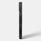黒い革にモノグラム Case-Mate iPhoneケース (裏面 / 左)