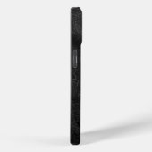 黒い革にモノグラム Case-Mate iPhoneケース (裏面 / 右)