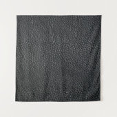 黒い革のテクスチャと背景をクローズアップ タペストリー (正面(横))