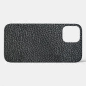 黒い革のテクスチャと背景をクローズアップ Case-Mate iPhoneケース (裏面 (横))