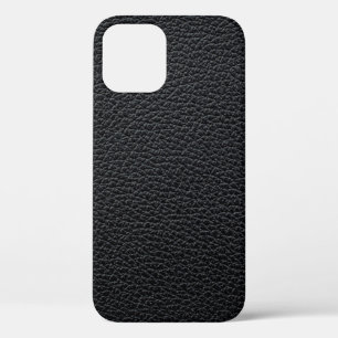 黒い革のテクスチャまたは背景。革,テクスチュ iPhone 12ケース
