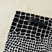 黒い革の動物のヘビの皮 ビーチタオル (インサイチュ)