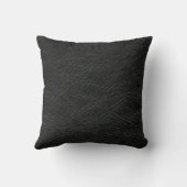 黒い革の外観 クッション (裏面)