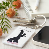 黒い革の太もも高いブーツThunder_Cove キーホルダー (正面右)