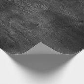 黒い革の背景 ラッピングペーパー (角)