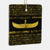 黒い革の金エジプトの神のオーナメント セラミックオーナメント (右)