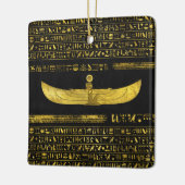 黒い革の金エジプトの神のオーナメント セラミックオーナメント (左)