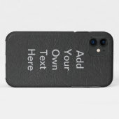 黒い革を個人化して下さい Case-Mate iPhoneケース (裏面(横))