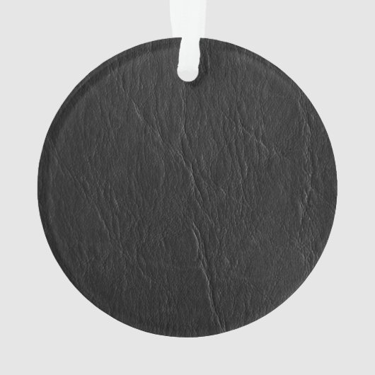 黒い革ギフトの豪華でカスタムなフクロウ オーナメント (裏面)