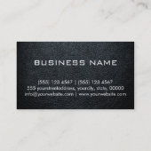 黒い革テクスチャーモノグラム 名刺 (裏面)
