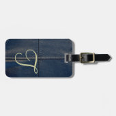 黒い革フェイクな一見の継ぎ目 ラゲッジタグ (正面横)