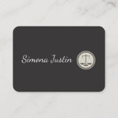 黒い革弁護士の名刺 名刺 (裏面)