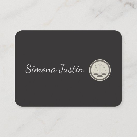 黒い革弁護士の名刺 名刺 (裏面)