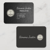 黒い革弁護士の名刺 名刺 (正面/裏面)