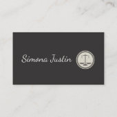 黒い革弁護士の名刺 名刺 (裏面)