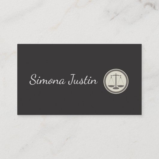 黒い革弁護士の名刺 名刺 (裏面)