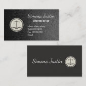 黒い革弁護士の名刺 名刺 (正面/裏面)
