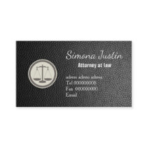 黒い革弁護士の名刺