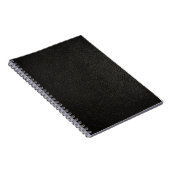 黒い革質の背景 ノートブック (右側)