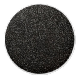 黒い革 セラミックノブ