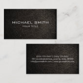 黒い革 名刺 (正面/裏面)