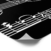 黒い音楽の白い音 ポスター (角)