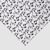 黒い音楽はティッシュペーパーに注意します 薄葉紙 (詳細)