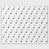 黒い音楽ノート（白） ラッピングペーパー (フラット)