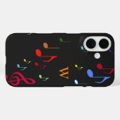 黒い音符の色 Case-Mate iPhoneケース (裏面 (横))