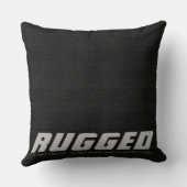 黒い頑丈な頑丈な男らしい クッション (裏面)