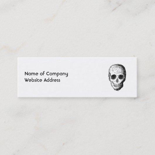 黒い頭骨 スキニー名刺 (正面)