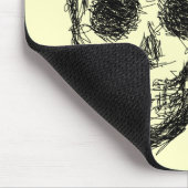 黒い頭骨 マウスパッド (コーナー)