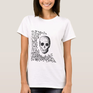 黒い頭骨 Tシャツ