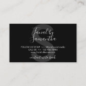 黒い顔のアフターケアアドバイスポスト指示 名刺 (正面)