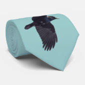 黒い飛んでいるカラスのゴシック、ハイダ、野生生物 ネクタイ (ロール)