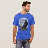 黒い飛んでいる半月Tシャツ Tシャツ (正面フル)