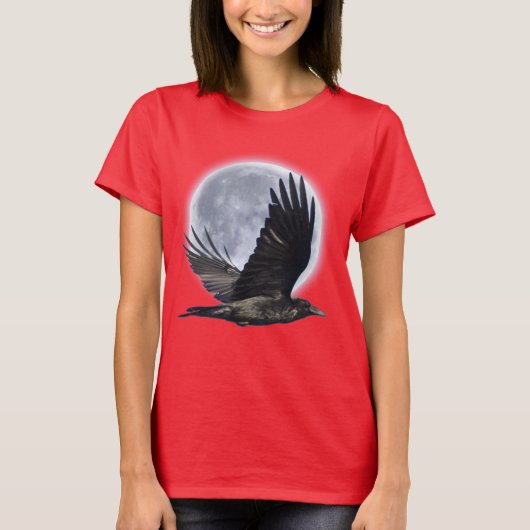 黒い飛んでいる半月Tシャツ Tシャツ (正面)