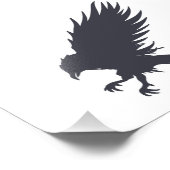 黒い飛んでいるraven – 背景色を選択 フォトプリント            (角)