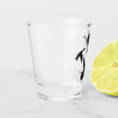黒い飛行はシルエットを引込めます ショットグラス (左)