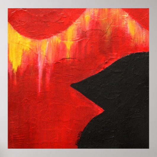 黒い食べ空の鳥 ポスター (正面)