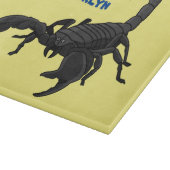 黒い飢えたサソリの漫画イラストレーション カッティングボード (角)