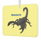 黒い飢えたサソリの漫画イラストレーション カーエアーフレッシュナー (左)