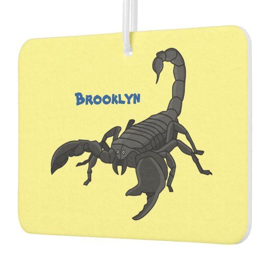 黒い飢えたサソリの漫画イラストレーション カーエアーフレッシュナー (左)