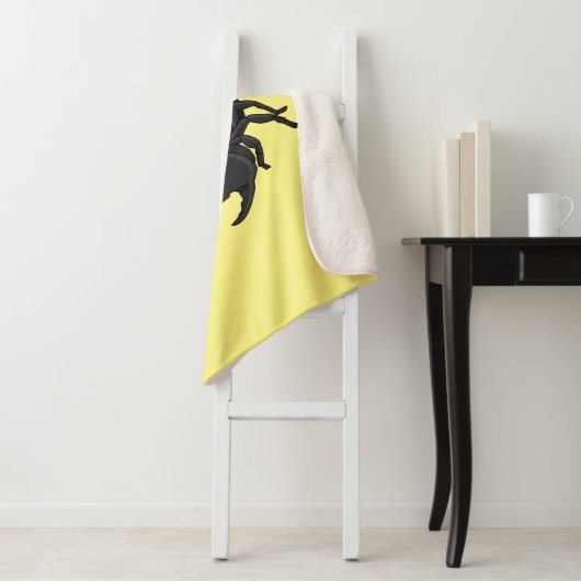 黒い飢えたサソリの漫画イラストレーション シェルパブランケット (インサイチュ)