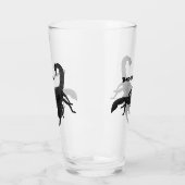 黒い飢えたサソリの漫画イラストレーション タンブラーグラス (左)