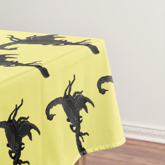 黒い飢えたサソリの漫画イラストレーション テーブルクロス (インサイチュ)