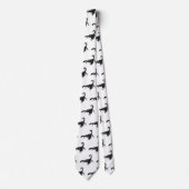 黒い飢えたサソリの漫画イラストレーション ネクタイ (正面)