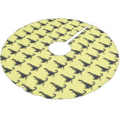 黒い飢えたサソリの漫画イラストレーション ブラッシュドポリエステルツリースカート (アングル)