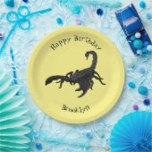 黒い飢えたサソリの漫画イラストレーション ペーパープレート (パーティー)